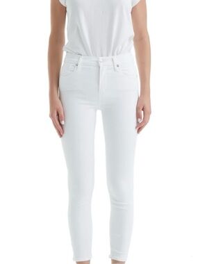 AGOLDE White Filter Free Sophie Crop Hi Rise Skinny Jeans Size 25 Beach Boho Y2K